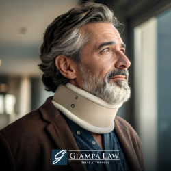 An injury victim in New Rochelle looks out the window while waiting for a free consultation with a personal injury attorney